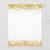 Papier Parties scintillant d'or blanc faire-part de maria (Dos)