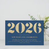 Papier Parties scintillant d'or Bleu Nouvel An's Eve Part (Debout devant)