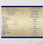 Papier Parties scintillant d'or, bleu Snowflakes Programm (Dos)