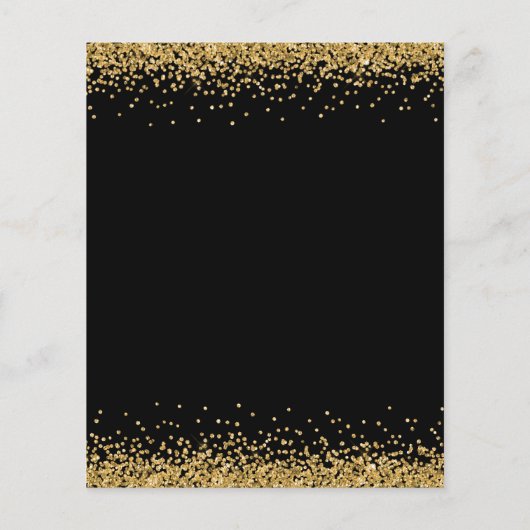 Papier PARTIES SCINTILLANT d'or BUDGET Black Bachelorette (Dos)