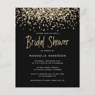 Papier PARTIES SCINTILLANT d'or BUDGET Invitation de la d