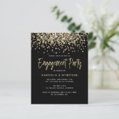 Papier PARTIES SCINTILLANT d'or BUDGET Invitation de la p (Debout devant)