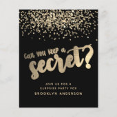 Papier PARTIES SCINTILLANT d'or BUDGET Invitation de la p (Devant)