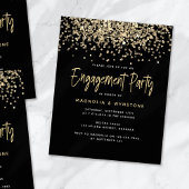 Papier PARTIES SCINTILLANT d'or BUDGET Invitation de la p