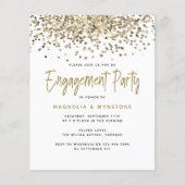 Papier PARTIES SCINTILLANT d'or BUDGET Invitation de la p (Devant)