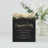 Papier PARTIES SCINTILLANT d'or BUDGET Invitation de la p (Debout devant)