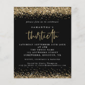 Papier Parties scintillant d'or budgétaire 30ème partie I (Devant)