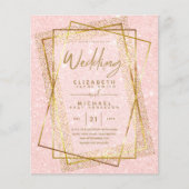 PAPIER PARTIES SCINTILLANT D'OR BUDGÉTAIRE REGARDER LES I (Devant)