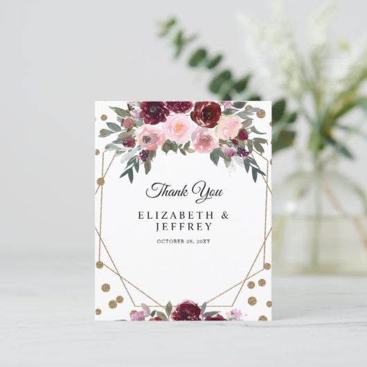 Papier Parties scintillant d'or de Bourgogne Budget Merci (Debout devant)