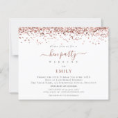 Papier Parties scintillant d'or du Rose budgétaire Hen Do (Devant)