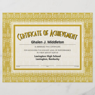 Papier Parties scintillant d'or en tissu de boue Certific
