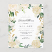 Papier Parties scintillant d'or et Fête des mariées flora (Devant)