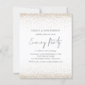 Papier PARTIES SCINTILLANT d'or léger BUDGET Invitation s (Devant)