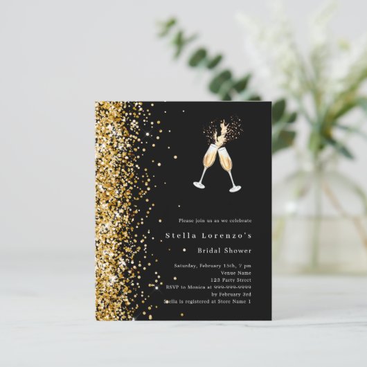 Papier Parties scintillant d'or noir applaudit l'invitati (Debout devant)