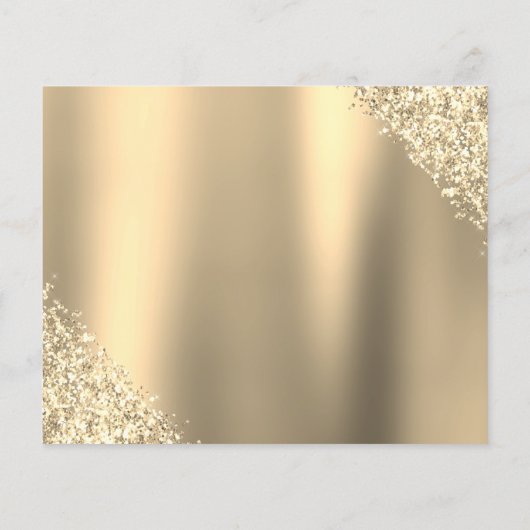 Papier Parties scintillant d'or Quinceanera RSVP (Dos)