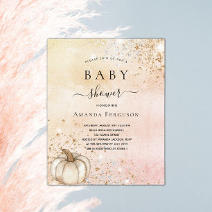 Papier Parties scintillant d'or rose citrouille du baby s