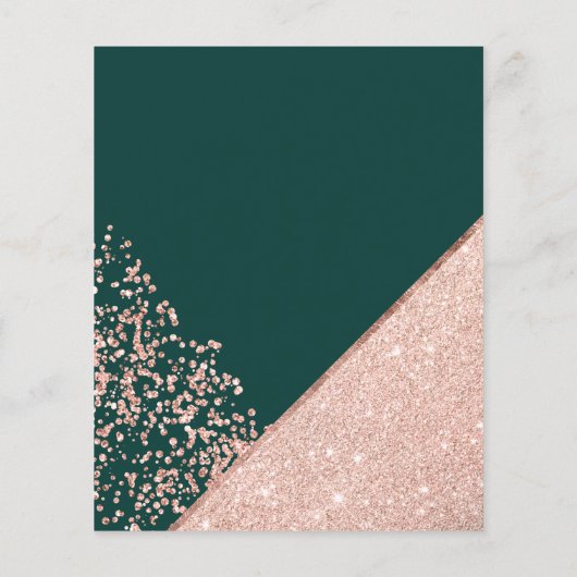 Papier parties scintillant d'or rose confetti budget vert (Dos)