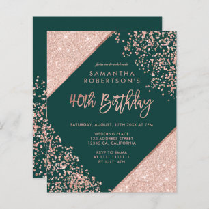 Papier parties scintillant d'or rose confetti budget vert