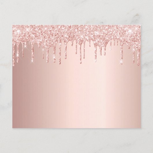 Papier Parties scintillant d'or rose Quinceanera gouttes  (Dos)