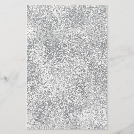 Papier Parties scintillant en argent Mariage Poème Merci  (Dos)