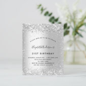 Papier Parties scintillant en argent pour l'invitation bu (Debout devant)