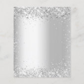 Papier Parties scintillant en argent pour l'invitation bu (Dos)