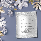 Papier Parties scintillant en argent pour l'invitation bu
