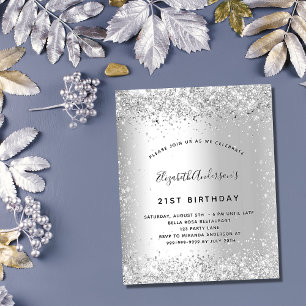 Papier Parties scintillant en argent pour l'invitation bu