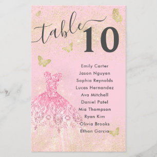 Papier Parties scintillant en or rose pâle Gown Quinceane