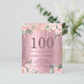 Papier Parties scintillant florale rose Budget 100 Invita (Debout devant)