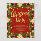 Papier Parties scintillant Gold Festive Noël Entreprise R (Devant)