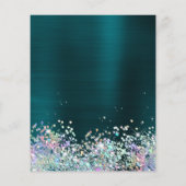 Papier Parties scintillant Holo Turquoise foncé 21e Invit (Dos)
