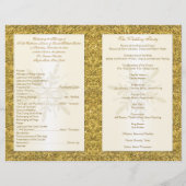 Papier Parties scintillant ivoire et or Snowflakes Progra (Dos)