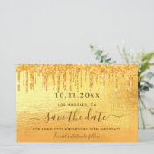 Papier Parties scintillant or anniversaire enregistrer la (Debout devant)