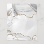 Papier Parties scintillant or blanc Agate Girl Monogramme (Dos)