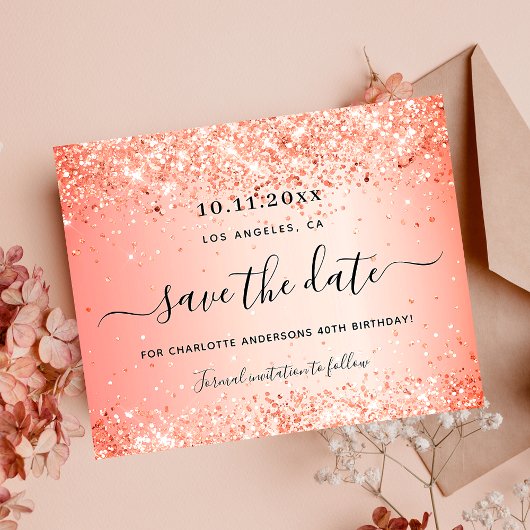 Papier Parties scintillant orange d'anniversaire de budge