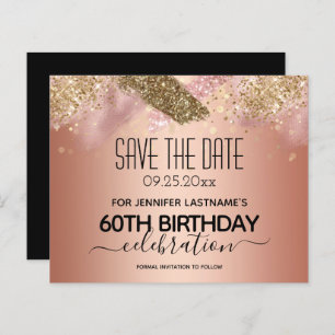 Papier Parties scintillant rose 60e anniversaire Enregist
