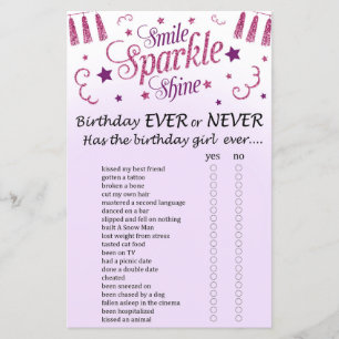 Papier Parties scintillant rose Anniversaire Jamais ou ja