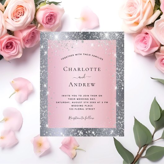 Papier Parties scintillant rose brillant budget mariage é