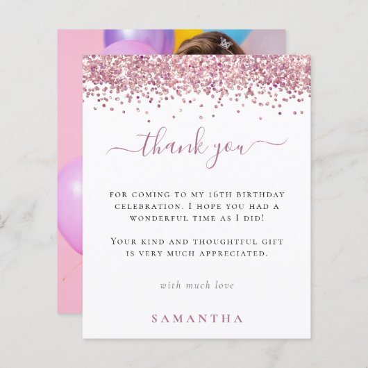 Papier Parties scintillant rose budget Doux photo 16 Merc (Devant / Derrière)