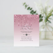 Papier PARTIES SCINTILLANT rose BUDGET Invitations de mar (Debout devant)