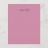 Papier PARTIES SCINTILLANT rose BUDGET Invitations de mar (Dos)