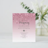 Papier PARTIES SCINTILLANT rose BUDGET Invitations de mar (Debout devant)