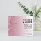 Papier PARTIES SCINTILLANT rose BUDGET Invitations de mar (Debout devant)