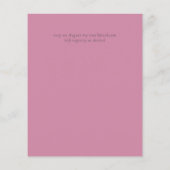 Papier PARTIES SCINTILLANT rose BUDGET Invitations de mar (Dos)
