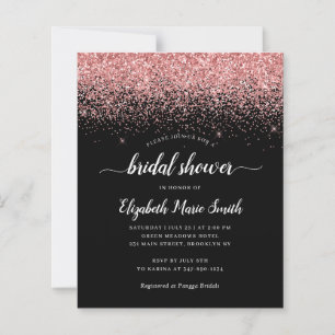 Papier Parties scintillant rose chaud Black Bridal Showbw