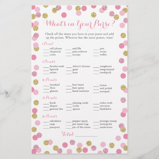 Papier Parties scintillant rose et or Qu'y a-t-il dans vo (Devant)