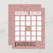 Papier Parties scintillant rose Gold Fête des mariées Bin (Devant / Derrière)