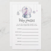 Papier Parties scintillant Unicorn Noël Baby shower Guess (Devant / Derrière)
