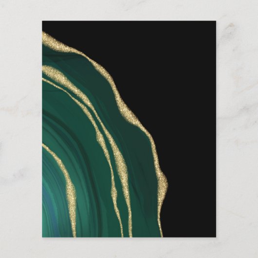 Papier Parties scintillant vert agate pierre (Dos)